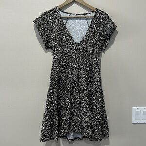 Urban Outfitters Black and White Polkadot Dress in size S